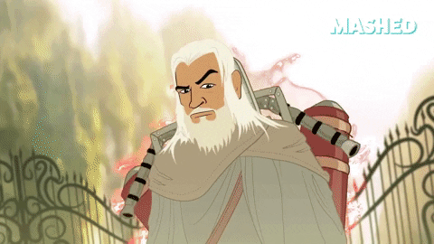 Gandalf Mashed Animated Wearing Jetpack GIF