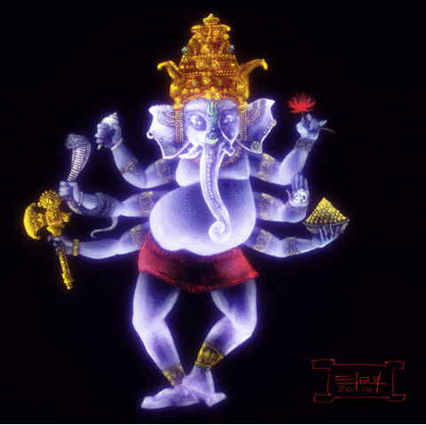 Ganesh 3d Dancing Loop GIF