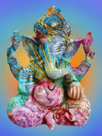 Ganesh 3d Rotating GIF