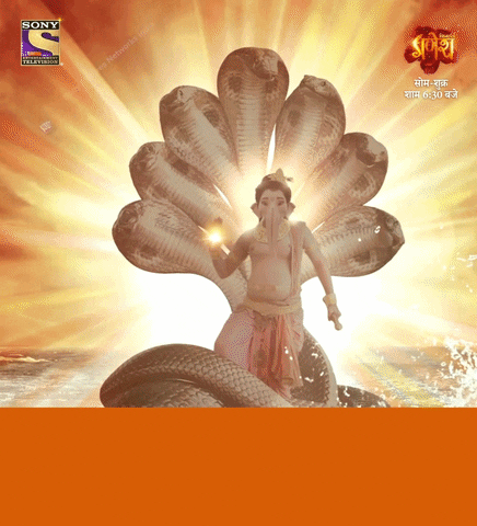 Ganesh 3d With Snakes GIF