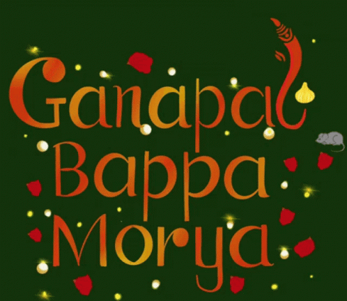 Ganesh Chaturthi Greeting Card Ganesha Holding Lotus