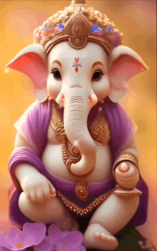Ganesh Chaturthi Poster Baby Elephant