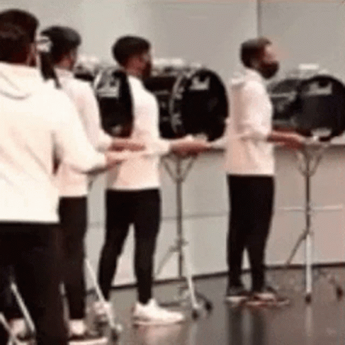 Gang Dude Practicing Rim Shot GIF