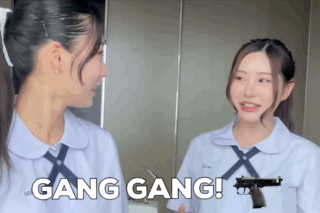 Gang Gang Two Girls In Uniform GIF