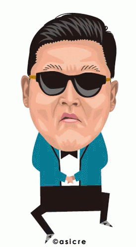 Psy Gangnam Style Animated Art GIF