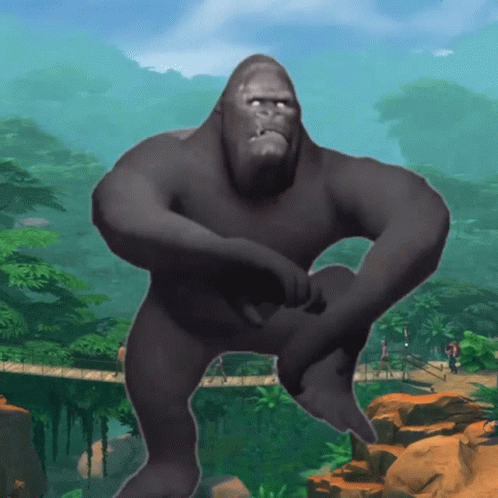 Animated Gorilla Dancing Gangnam Style GIF