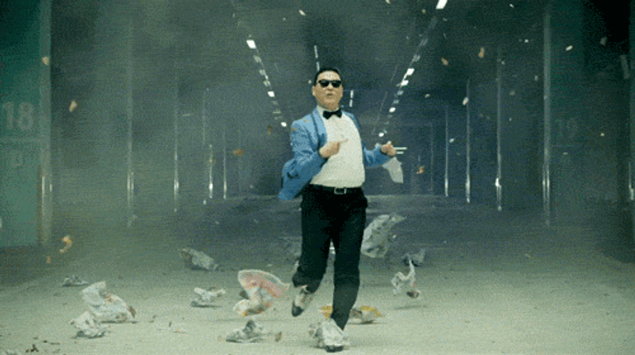 Gangnam Style Psy Dancing In Wind Whirls GIF