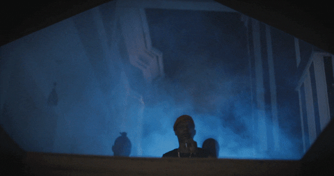 Gangster Smoking In The Dark GIF