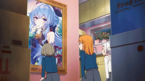 Girls Idolizing Ganyu GIF
