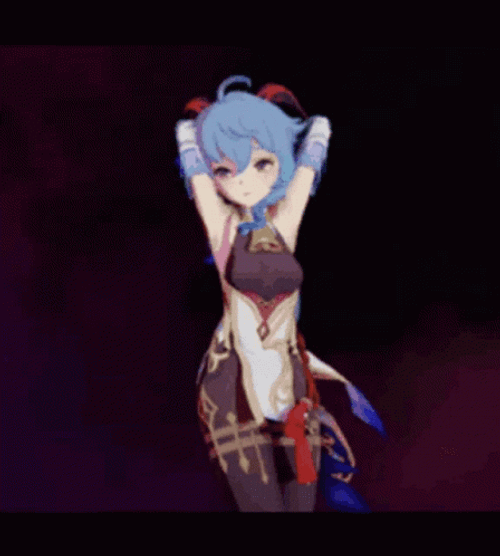 Ganyu Dancing With Shadows GIF