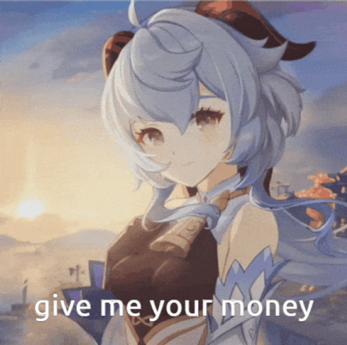 Ganyu Want Some Money GIF