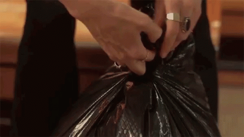 Garbage Bag Tying Gaunt GIF