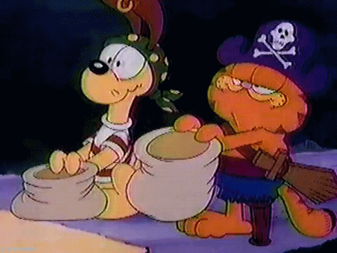 Garfield And Odie Trick Or Treat GIF