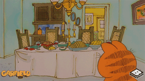 Garfield Animated Thaksgiving GIF