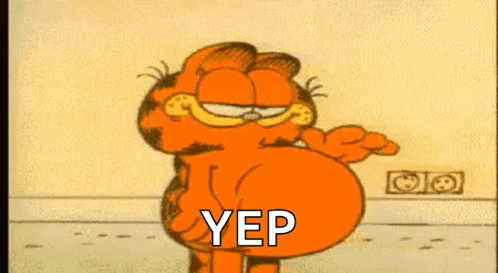 Garfield Cartoon Character with Big Belly