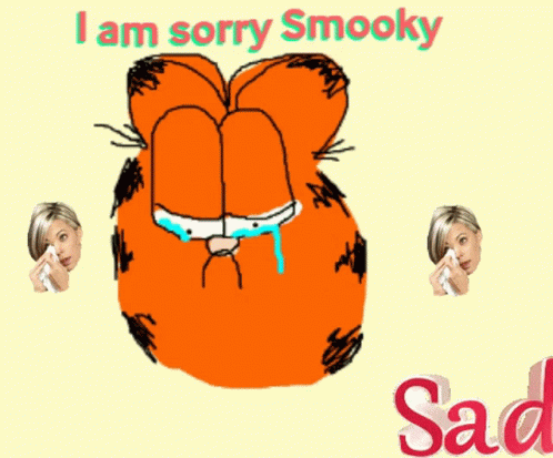 Garfield Crying I Am Sorry Smooky