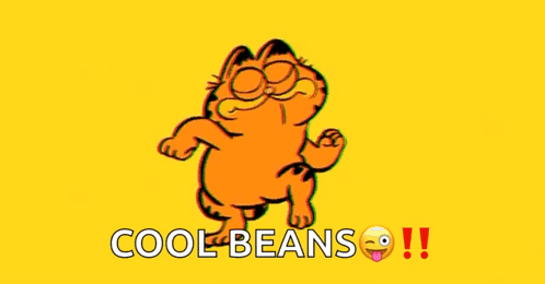 Garfield Dancing With Cool Beans