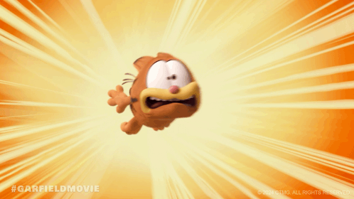 Garfield Flying in Air