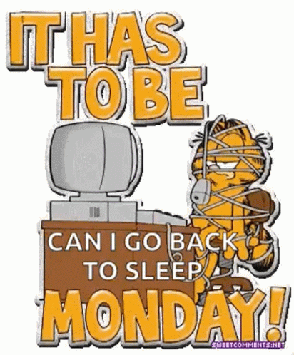 Garfield It Has To Be Monday GIF