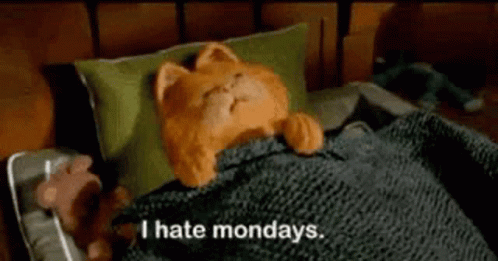 Garfield Movie I Hate Monday GIF