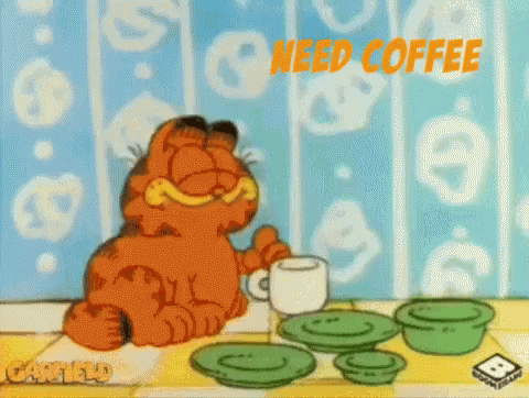 Garfield Need Coffee On Monday GIF