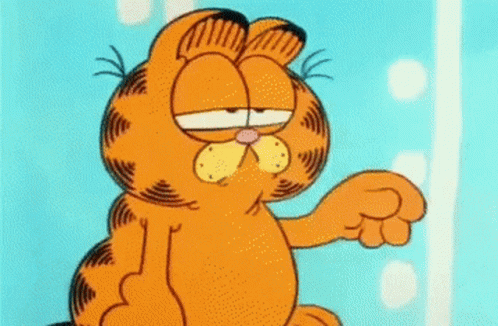 Garfield Sitting and Pointing