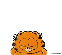 Garfield Surrounded By Red Hearts