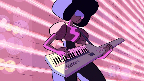 Garnet Playing An Electric Keyboard GIF