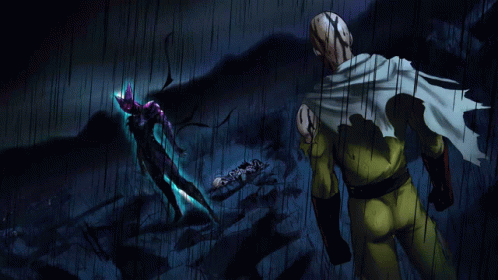 Cinematic Garou Saitama Battle GIF