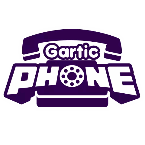 Gartic Phone Logo with Purple Phone