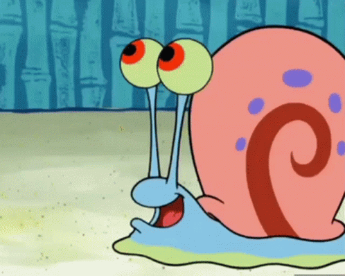 Gary the Snail Smiling on Sand
