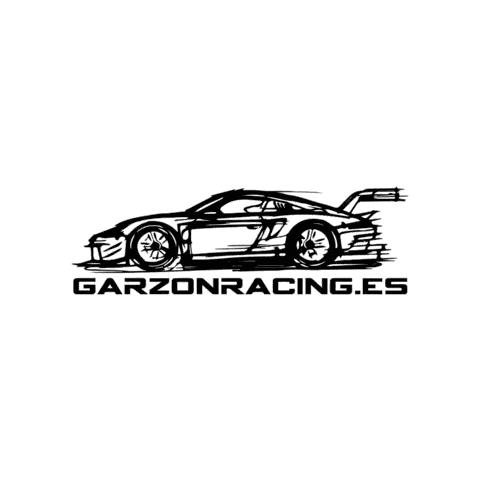 Garzonracing.es Logo With Racing Car