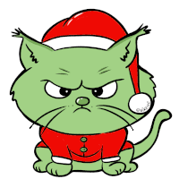Gattini Natalizi Grinch Cat Sticker GIF