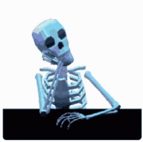 Gaunt Skeleton Waiting GIF