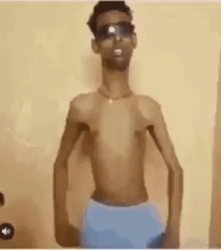 Gaunt Skinny Guy Dancing GIF