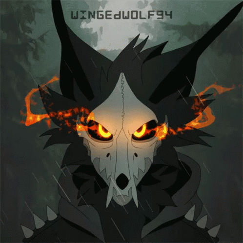 Gaunt Winged Wolf GIF