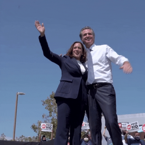 Gavin Newsom And Kamala Harris No Vote GIF