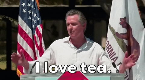 Gavin Newsom I Love Tea GIF
