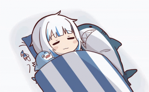Gawr Gura Anime Sleep GIF