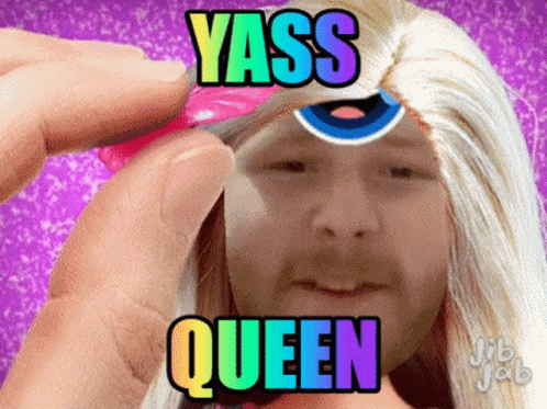 Gay Brushing His Long Hair Slay GIF