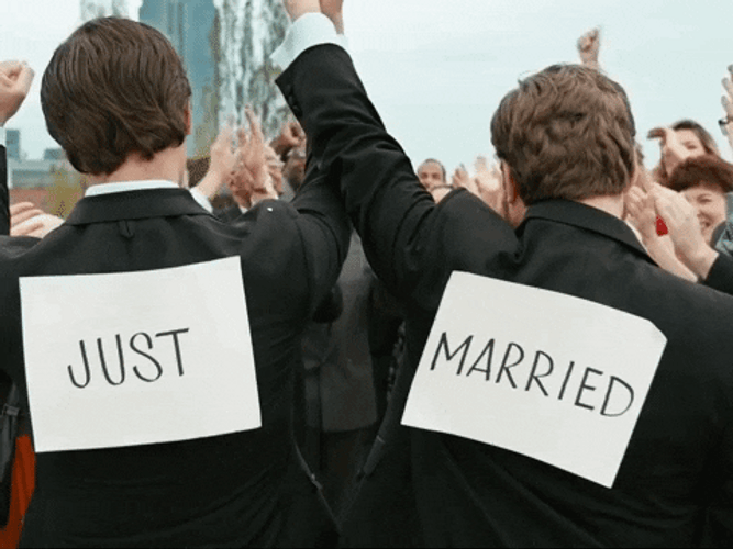 Gay Couple Just Married GIF