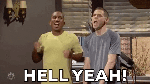 Gay Friends Screaming Hell Yeah Brother GIF