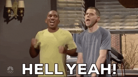 Gay Friends Screaming Oh Hell Yeah GIF