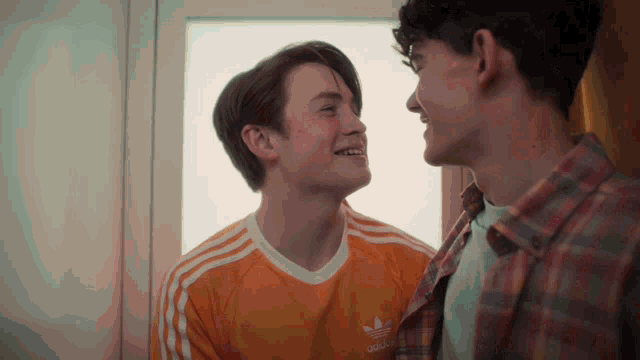 Gay Love Couple Nick And Charlie Kiss GIF