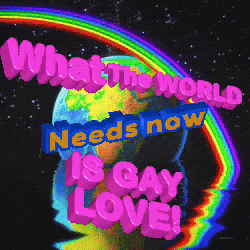 Gay Love With Rainbow Background