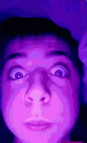 Gay Startled Face Dancing Lights Meme GIF