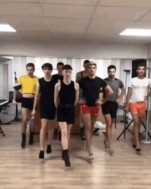 Gay People Model Walk Meme GIF