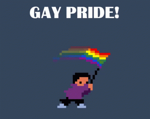 Gay Pride Flag Waving GIF