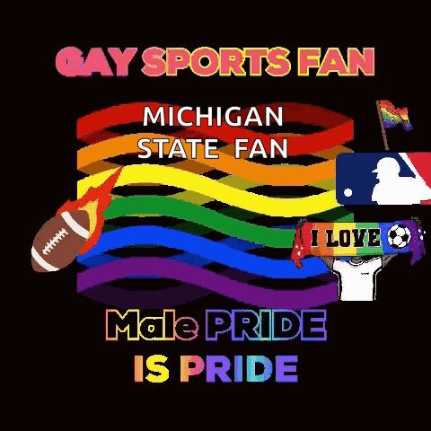 Gay Sports Fan Michigan State Fan Poster