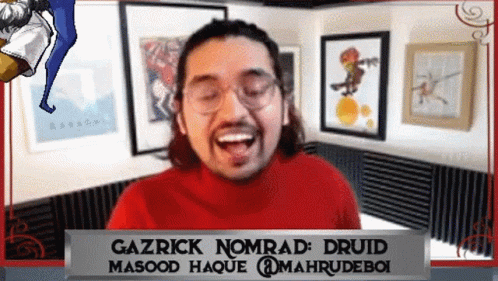 Gazrick Nomrad Druid Laughing